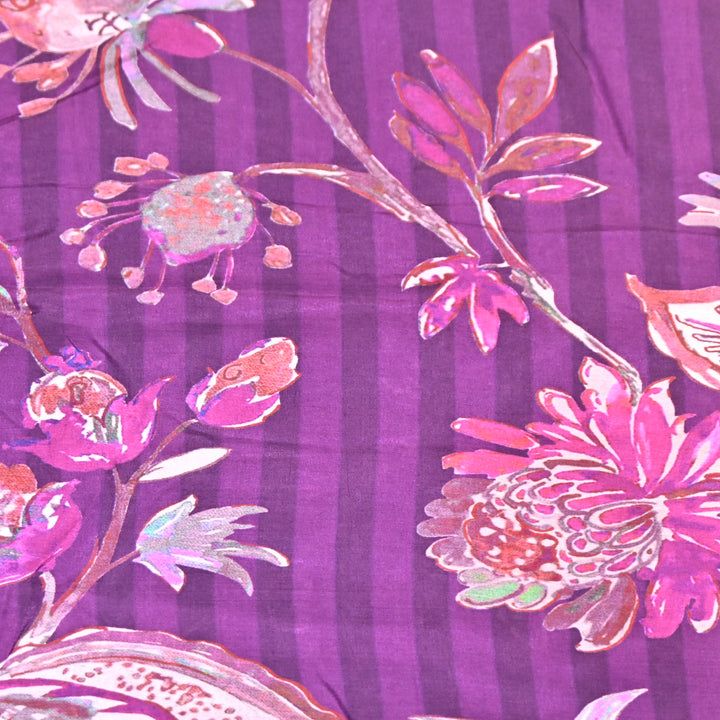 Multicolor Muslin Digital Print Fabric-KTP44-12
