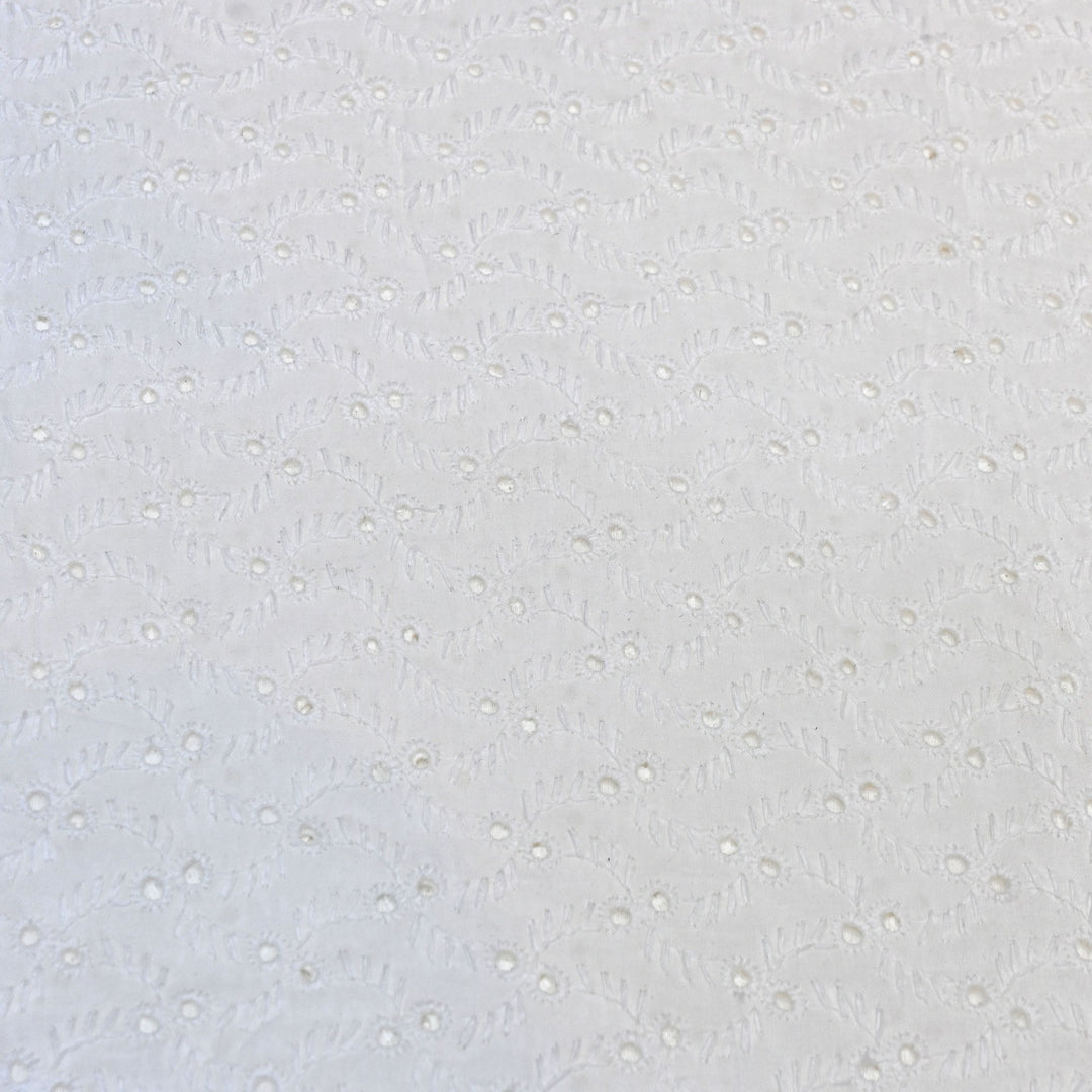 Cotton Chikan Cutwork Fabric- Lightweight Designer Embroidery Fabric- SIF145-5