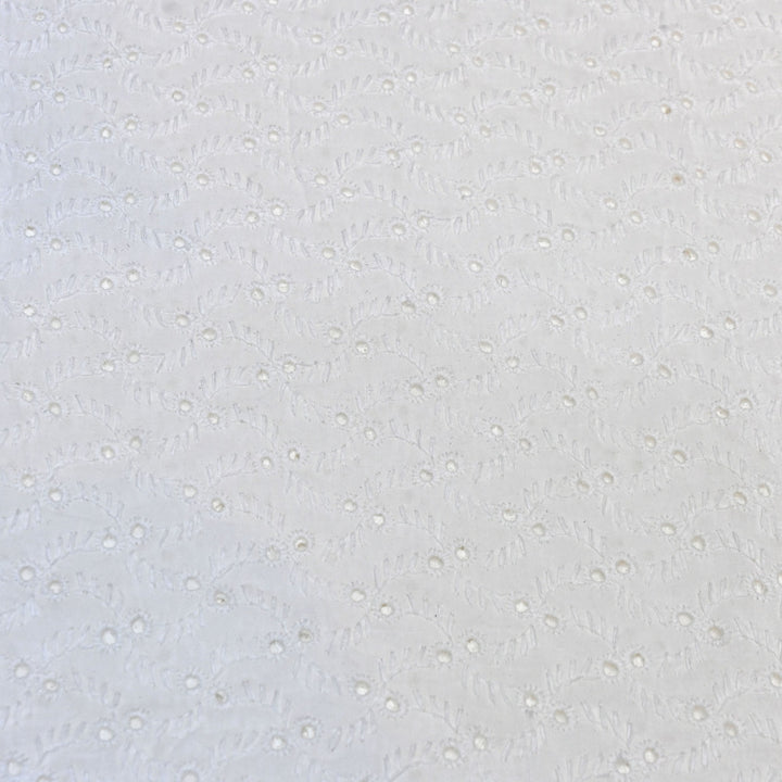 Cotton Chikan Cutwork Fabric- Lightweight Designer Embroidery Fabric- SIF145-5