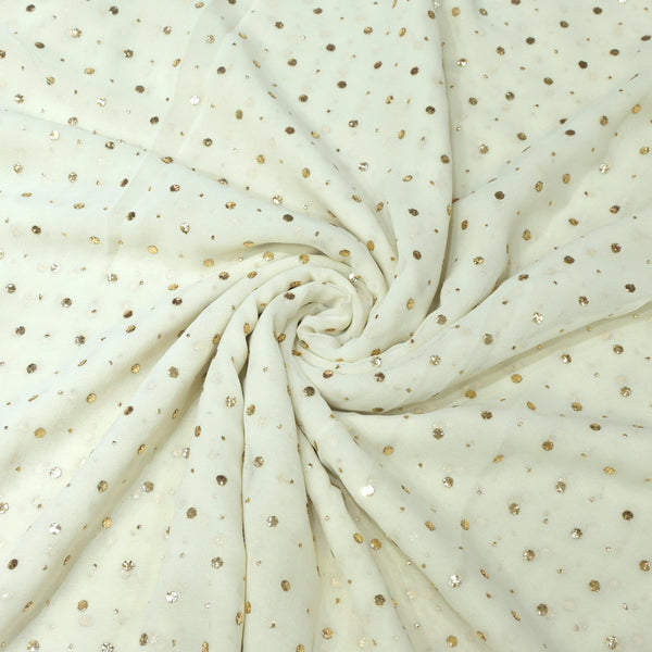 60gm Pure Georgette Mukaish Hand Work Fabrics