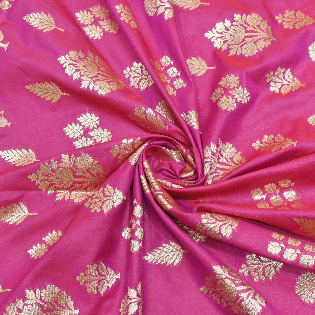 Katan Silk Zari Jaal Brocade Fabrics