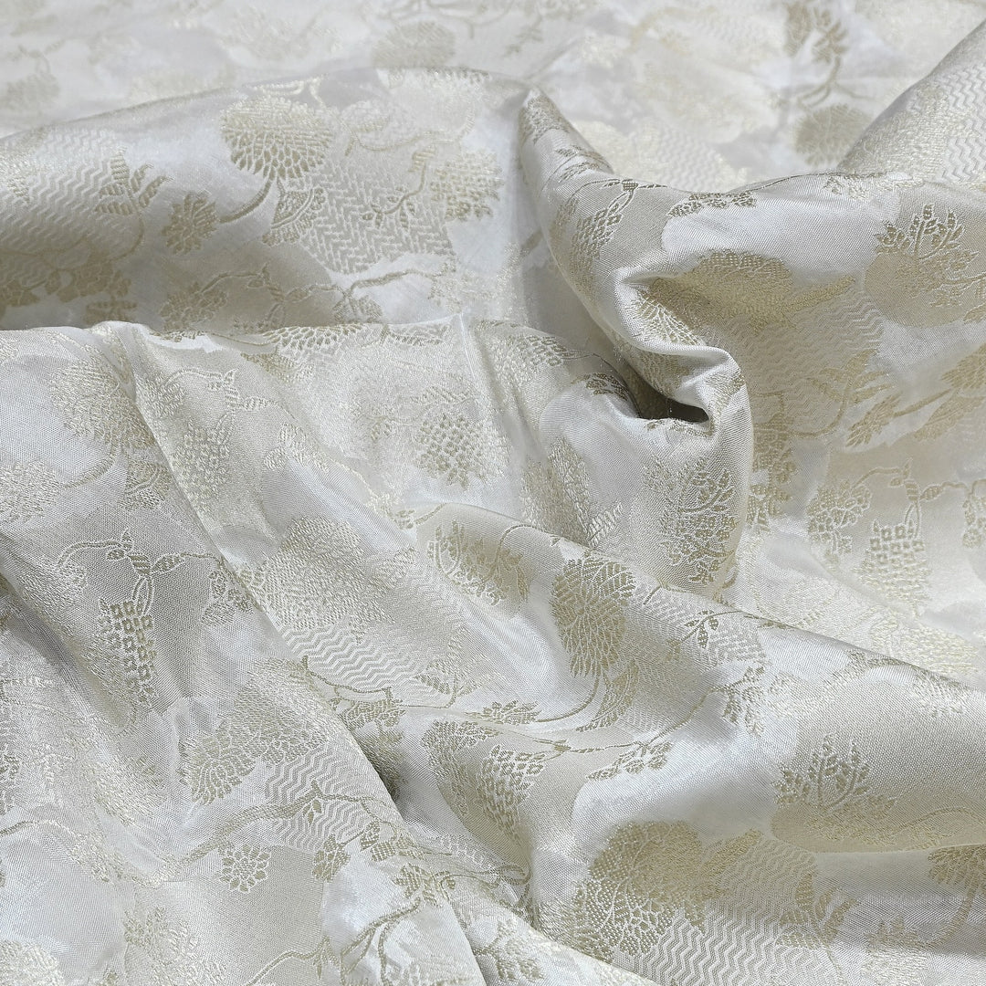 Katan Silk Zari Jacquard Fabric - AL3988-1