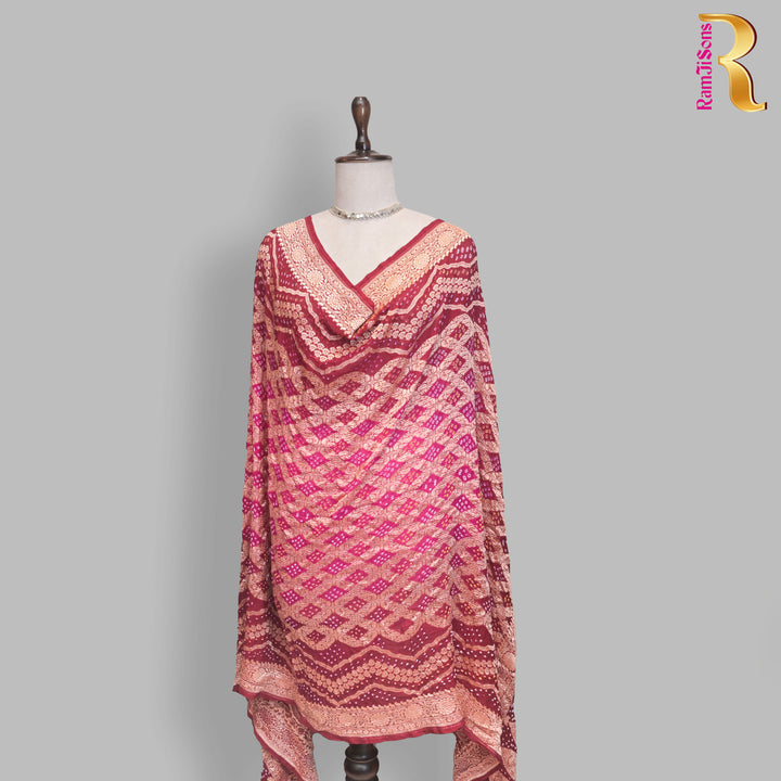 Pink Ghatchola Bandhani Dupatta