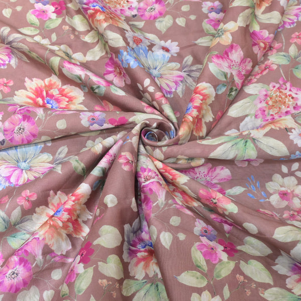Silk Chanderi Digital Print Fabrics