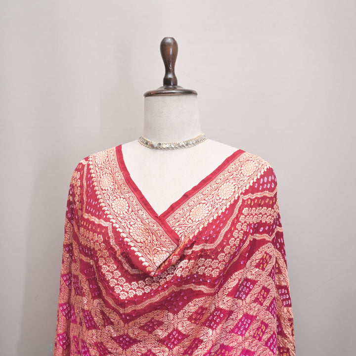 Pink Ghatchola Bandhani Dupatta