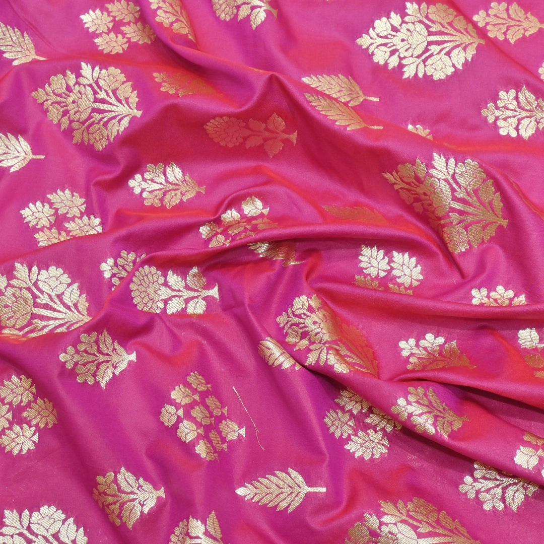 Katan Silk Zari Jaal Brocade Fabrics