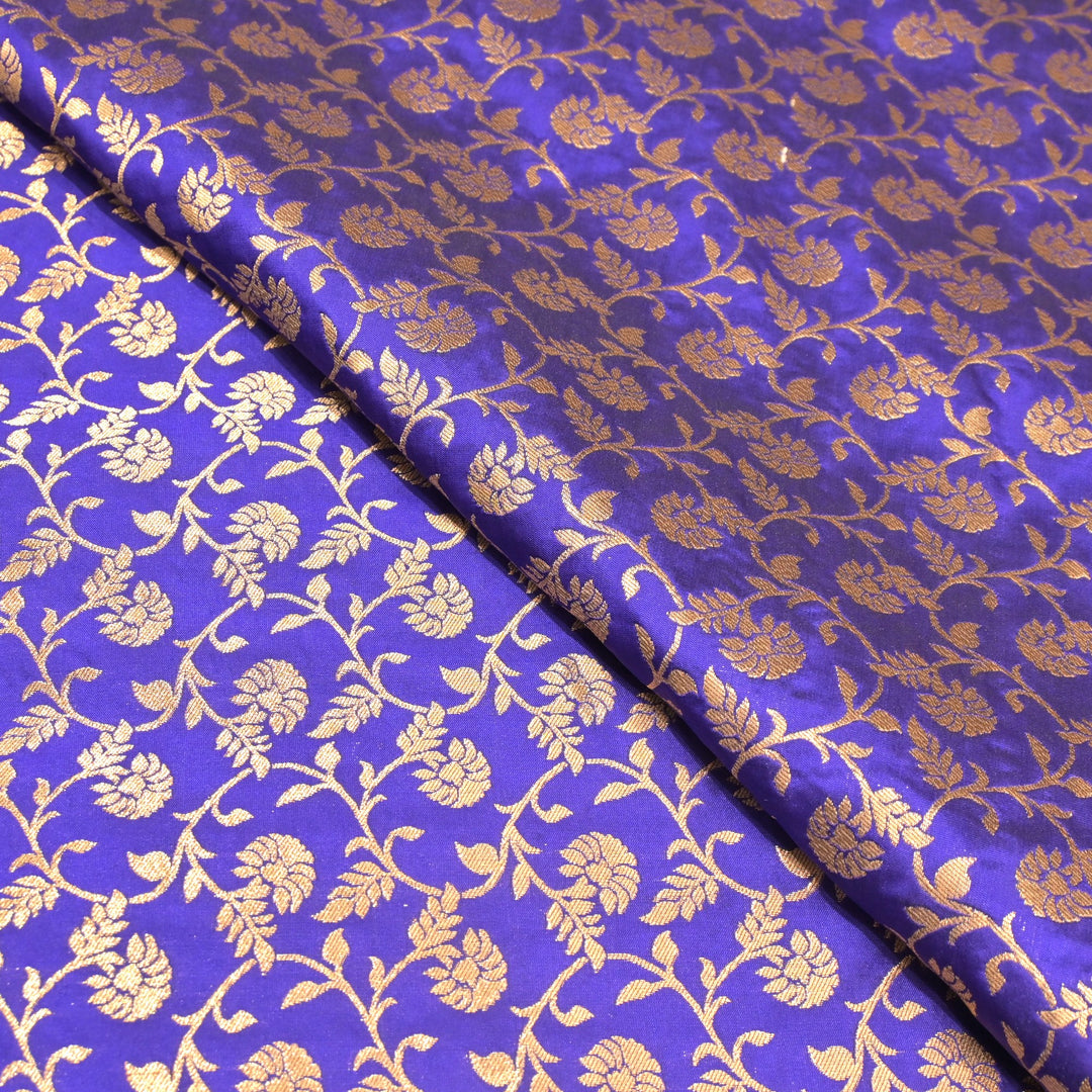 Semi Katan Silk Zari Jaal Brocade Fabrics