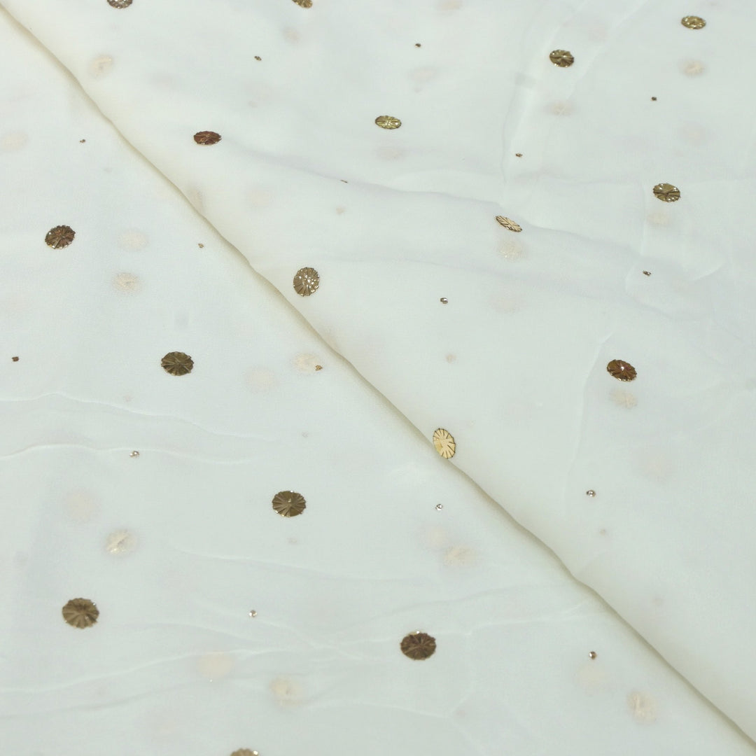 Viscose Georgette Hand Work Mukaish Fabrics