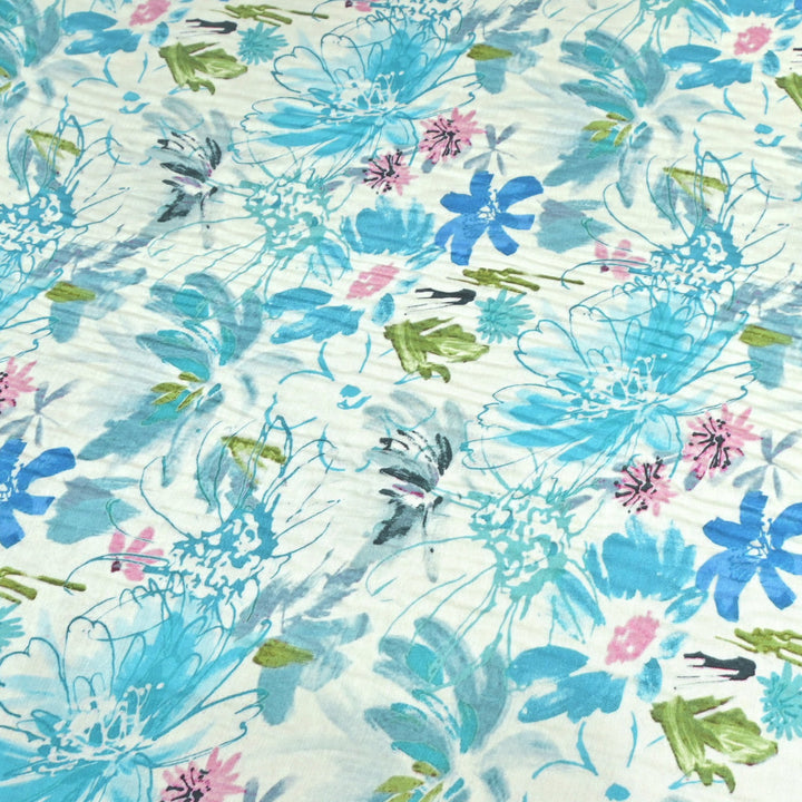 Floral Bamberg Satin Digital Print Fabrics