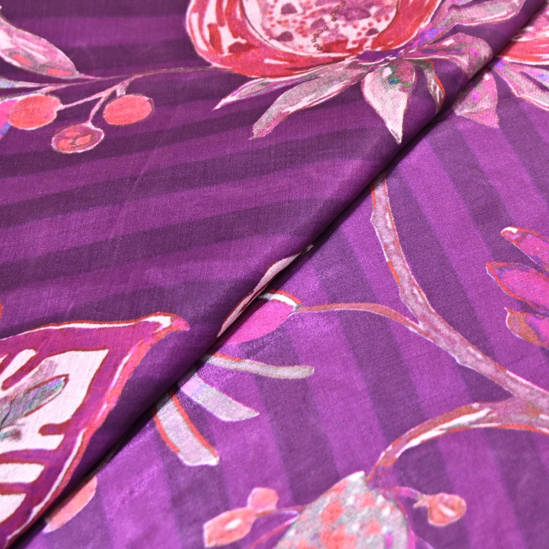 Multicolor Muslin Digital Print Fabric-KTP44-12