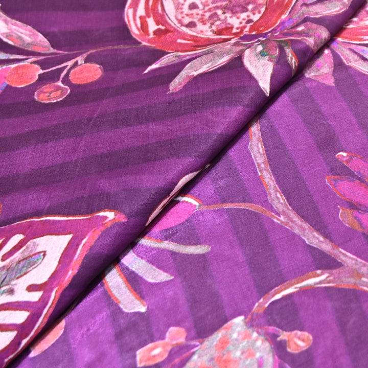 Multicolor Muslin Digital Print Fabric-KTP44-12