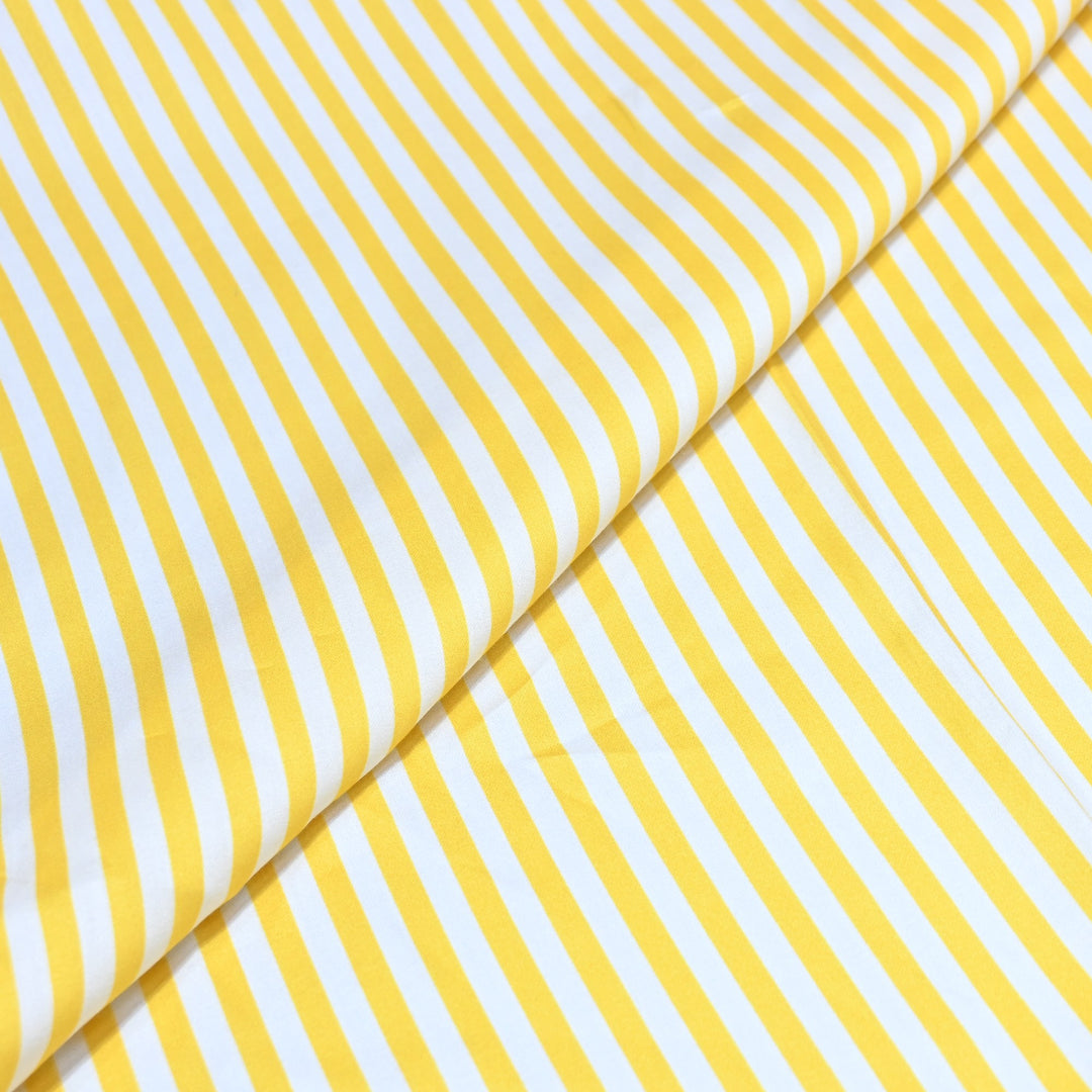 Glace Cotton With Beautiful Stripes Print Fabric – Lightweight Designer Cotton Fabric - LT0185-2