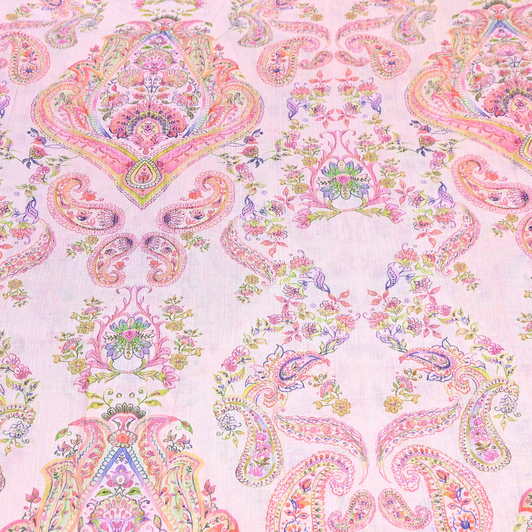 Multi Color Crush Muslin Digital Print Fabric – Soft Designer Muslin Print Fabric- COO145-14