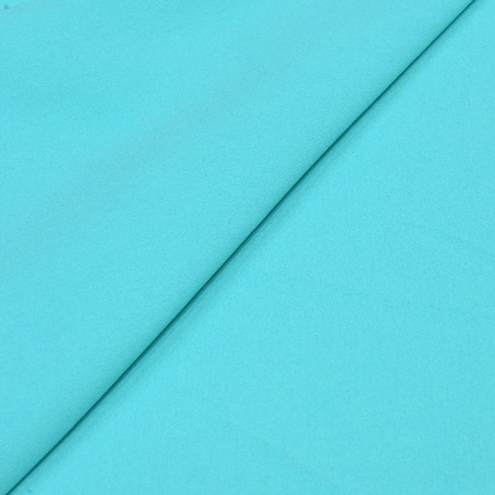 Turquoise Blue Color Double Georgette Fabrics