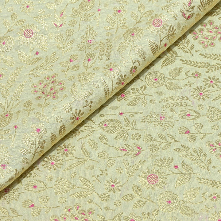 Silk Alfi Antique Zari Brocade Fabrics