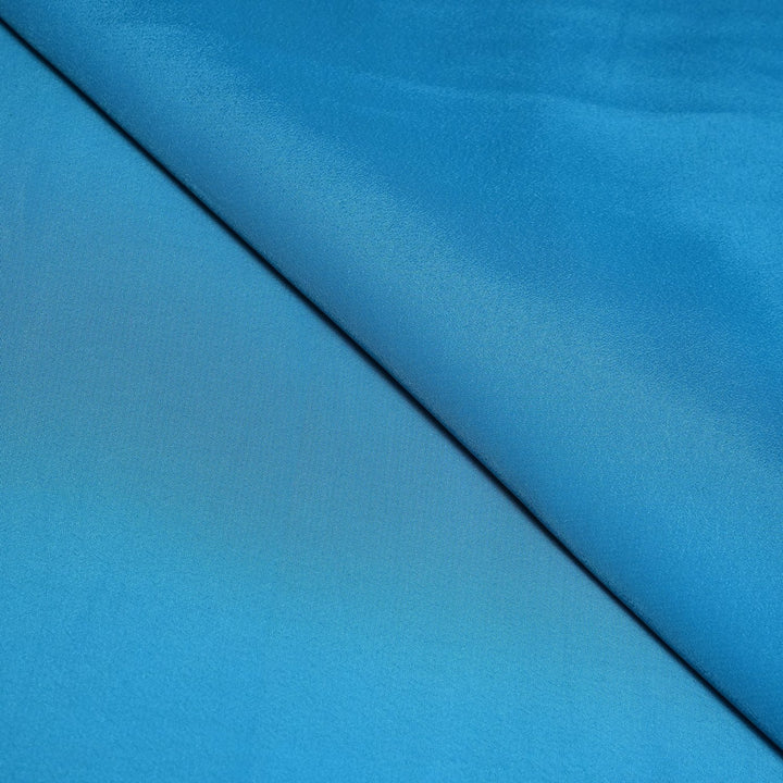 Chlorine Blue Colour Ice Crape Fabrics