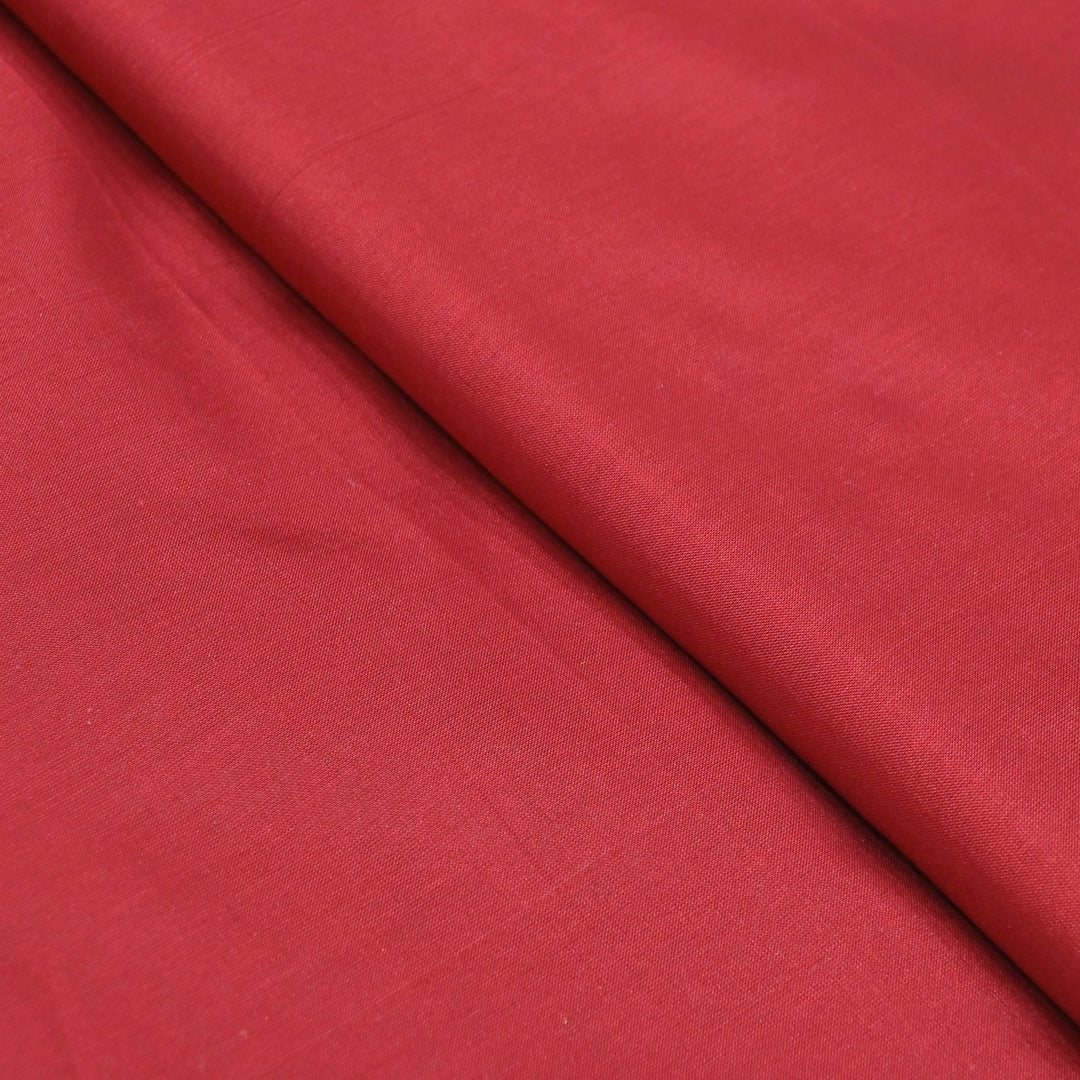 Dull Red Colour Pure Silk Fabrics