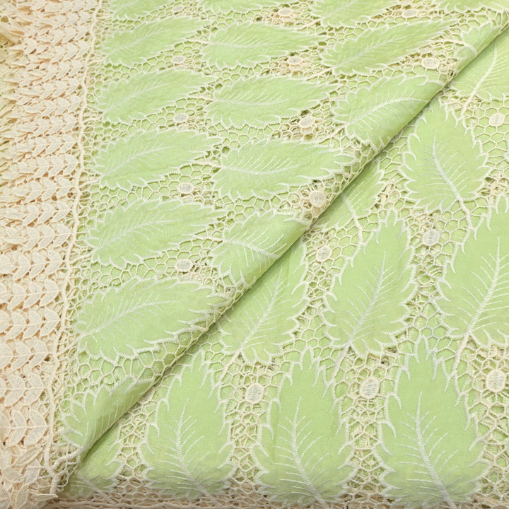 Cut Work Embroidered Fabric on Imported Crepe