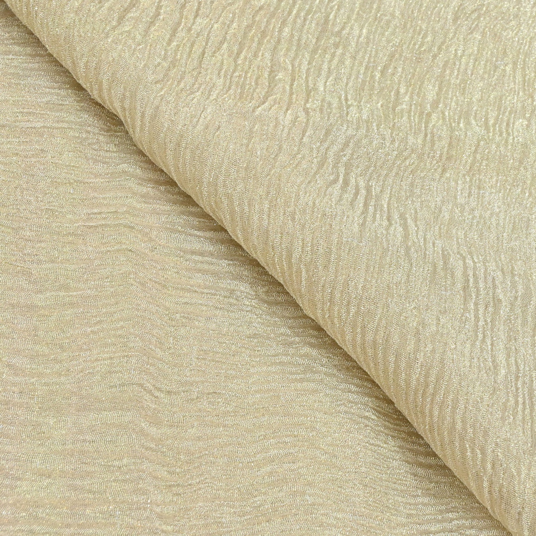 Beige Color Pure Crush Tissue Fabrics