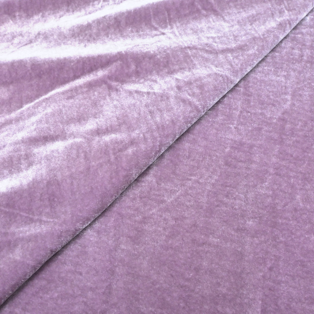 Pastel Violet Color Plain Pure Silk Velvet Fabrics