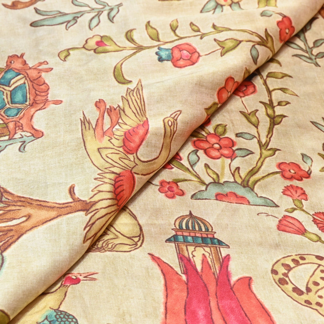 Bemberg Satin Digital Print Fabric– Soft Luxury Designer Satin Fabric 001333-25