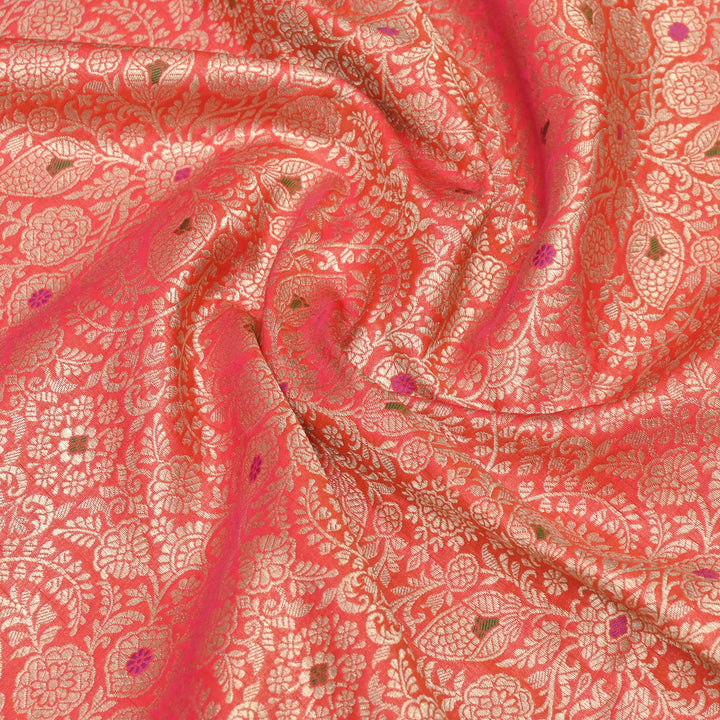 Katan Silk Meena Brocade Fabrics