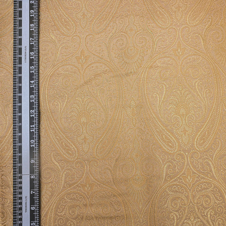Golden Beige Brocade with Metallic fabric.| 100-23-111