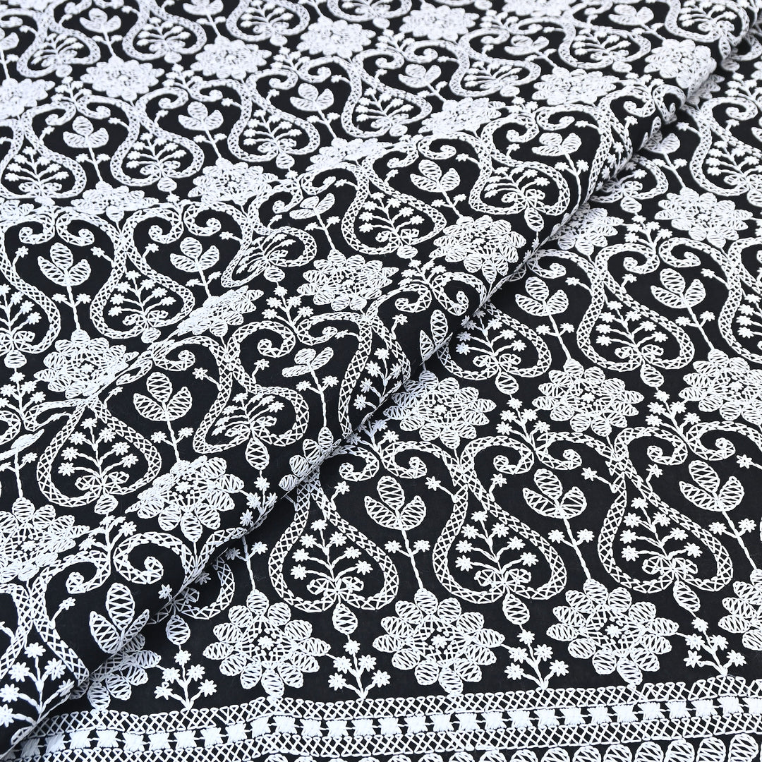 Cotton Chicken thread Embroidery Fabric – Soft Elegant Summer Designer Fabric- H20067-1