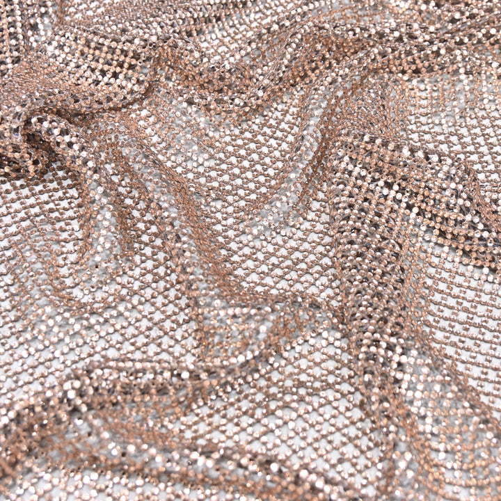IMPORTED NET EMBROIDERY FABRIC WITH SHIMMER BEADS- LM001/26-7- 01