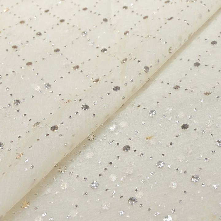 28gm Organza Mukaish Hand Work Fabrics