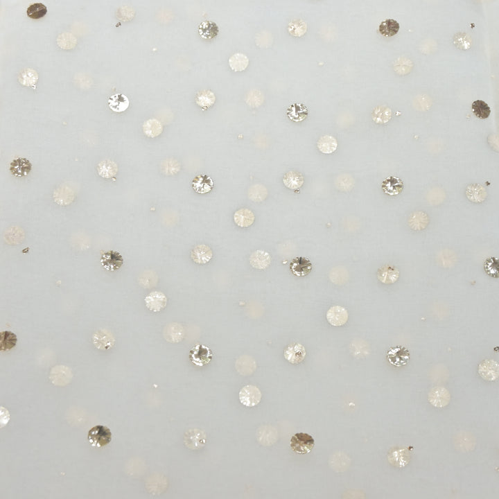 28gm Organza Mukaish Hand Work Fabrics