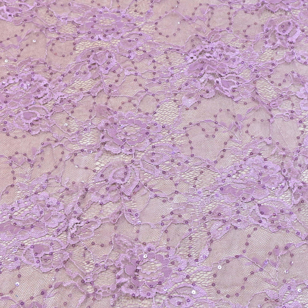 Lavender Cord Lace Fabric