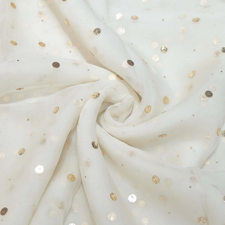28gm Organza Mukaish Hand Work Fabrics