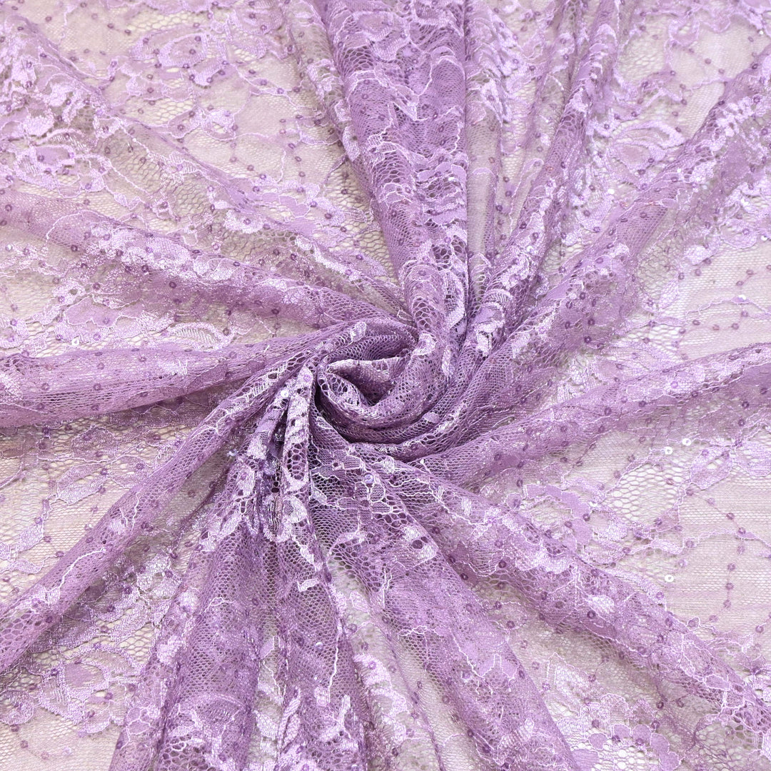 Lavender Cord Lace Fabric