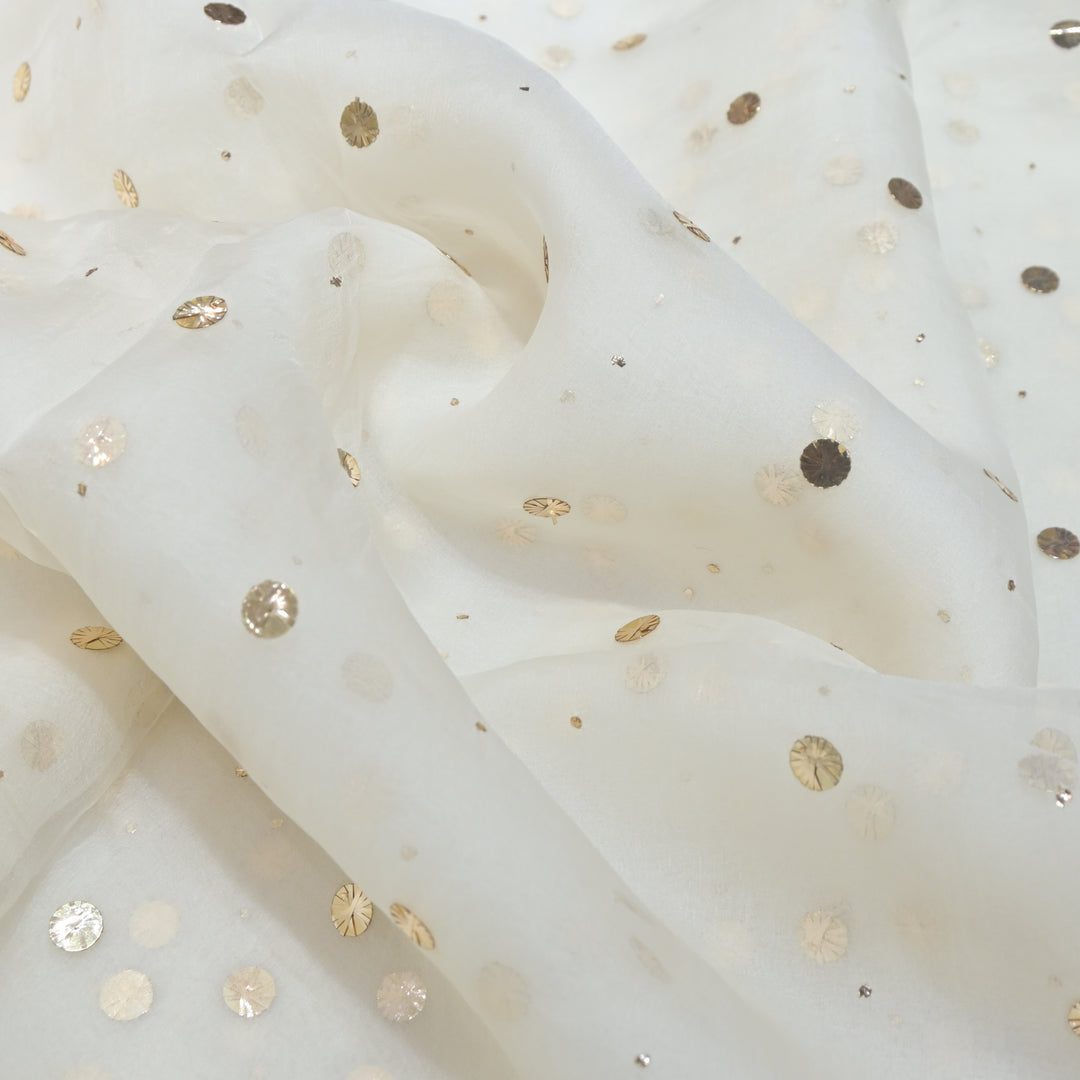 28gm Organza Mukaish Hand Work Fabrics