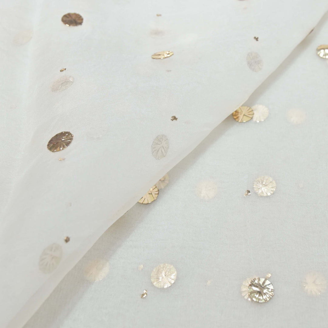 28gm Organza Mukaish Hand Work Fabrics