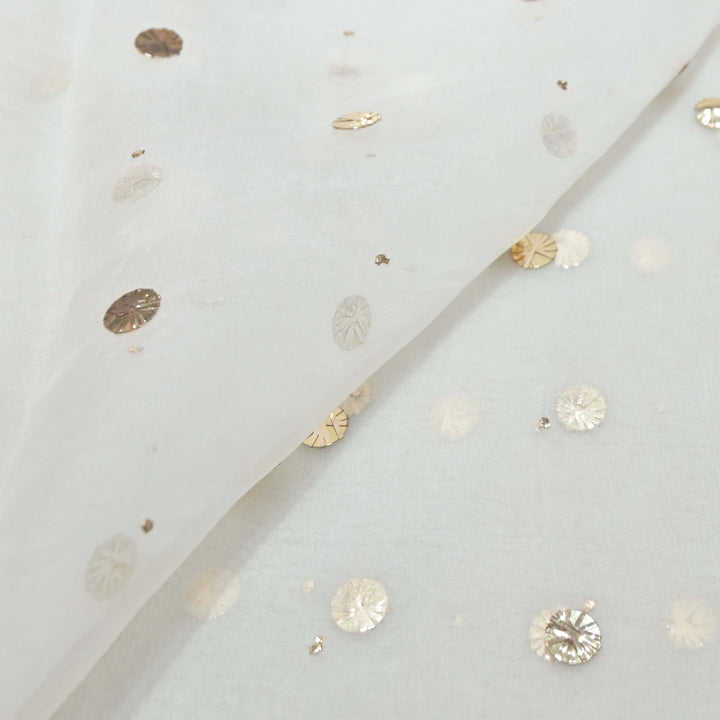 28gm Organza Mukaish Hand Work Fabrics