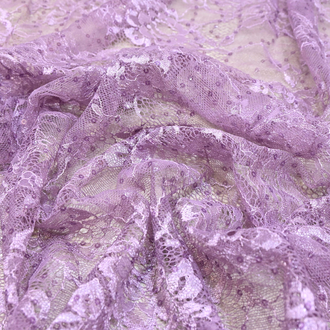 Lavender Cord Lace Fabric