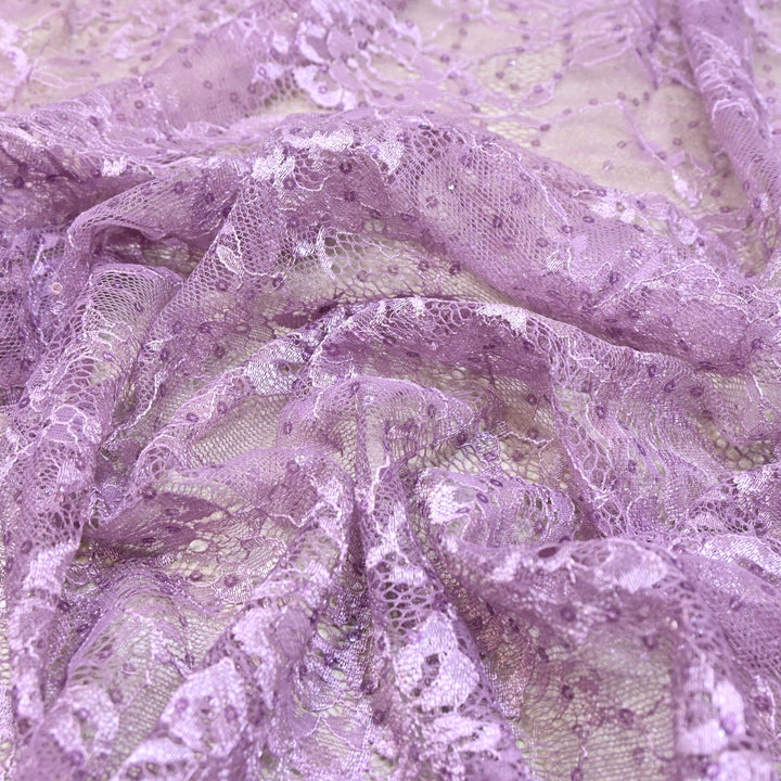 Lavender Cord Lace Fabric