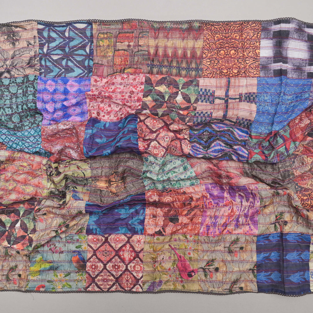 Brown Tussar Silk Unstitched Suit Set