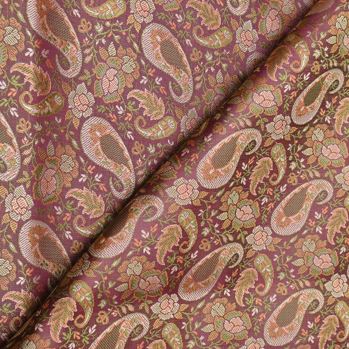 Satin Zari Tehra Brocade Fabrics