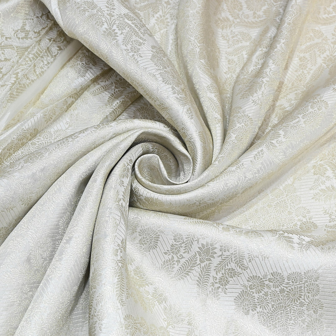 Katan Silk Zari Jacquard Fabric - AL398647-1