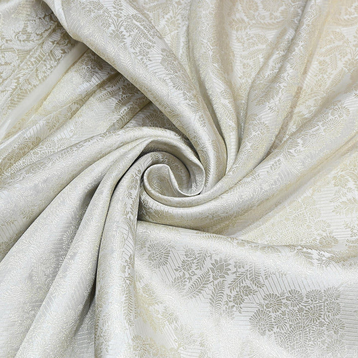 Katan Silk Zari Jacquard Fabric - AL398647-1