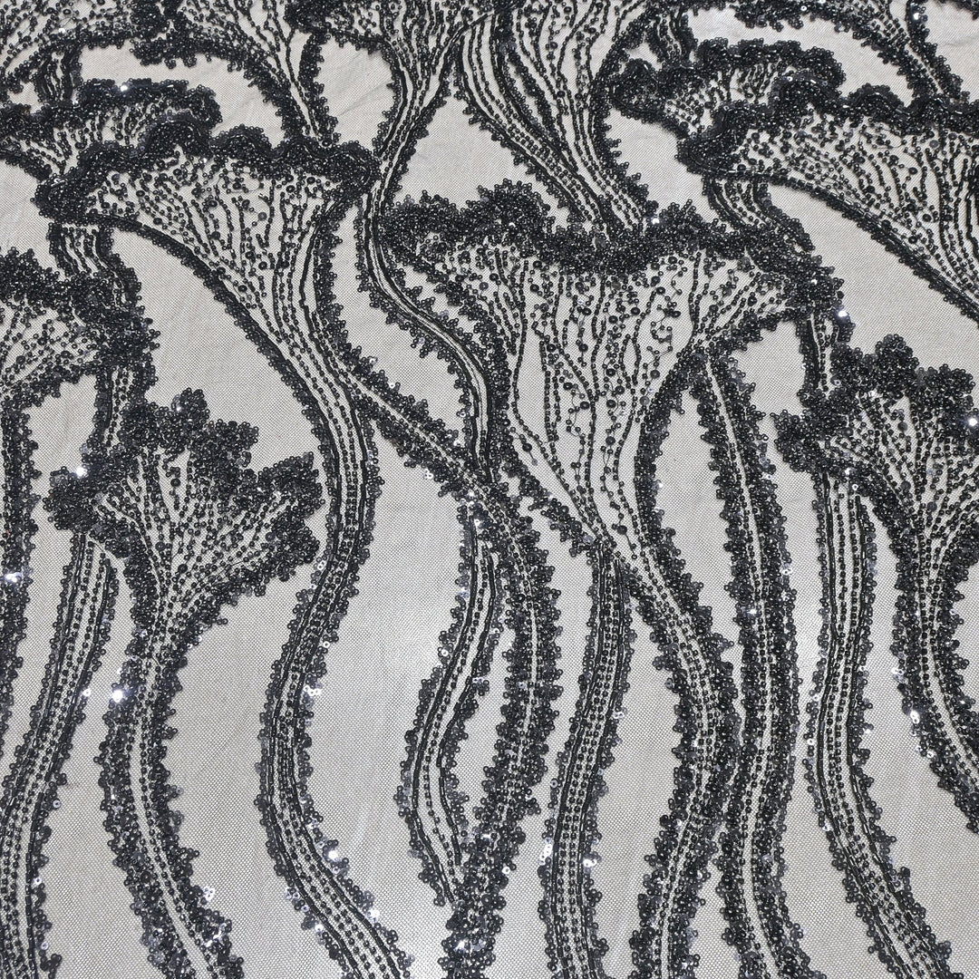 Beautiful Imported Net Cut Dana Sequins Embroidery Fabrics