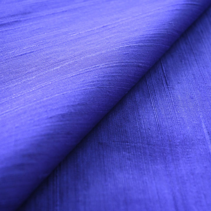 Warm Blue Colour 100gm Pure Raw Silk Fabrics