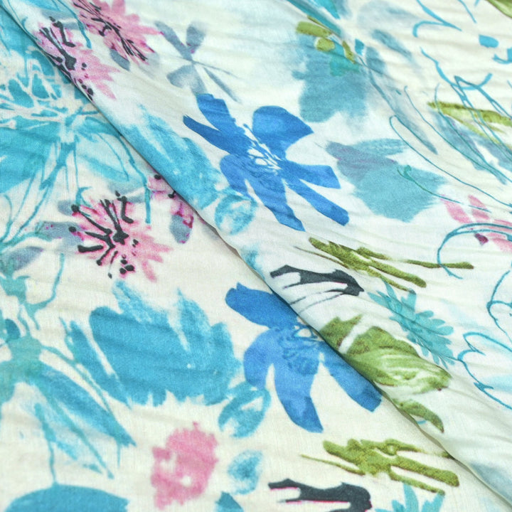 Floral Bamberg Satin Digital Print Fabrics