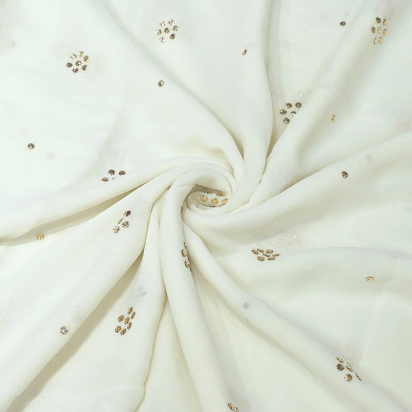 60gm Pure Georgette Mukaish Hand Work Fabrics