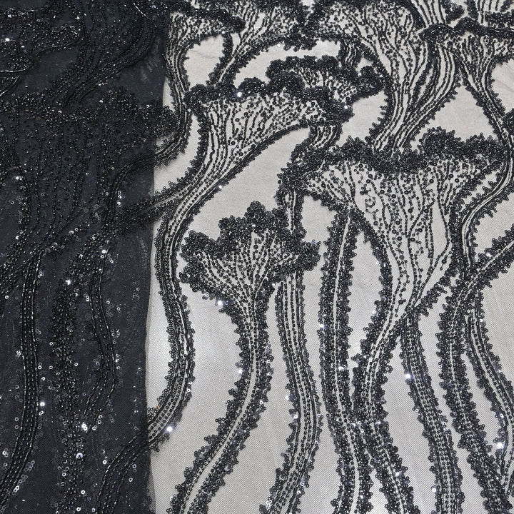 Beautiful Imported Net Cut Dana Sequins Embroidery Fabrics
