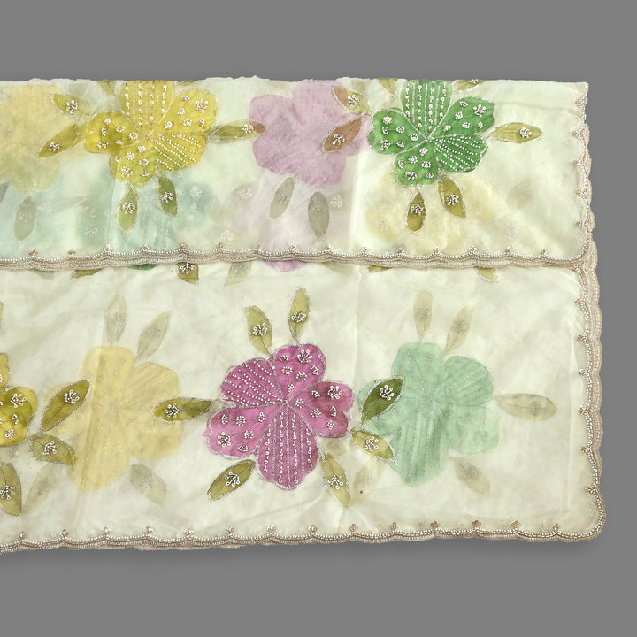 Organza Moti & Sequence Embroidery Dupatta – Elegant Ethnic Dupatta for Women- DI0780-2
