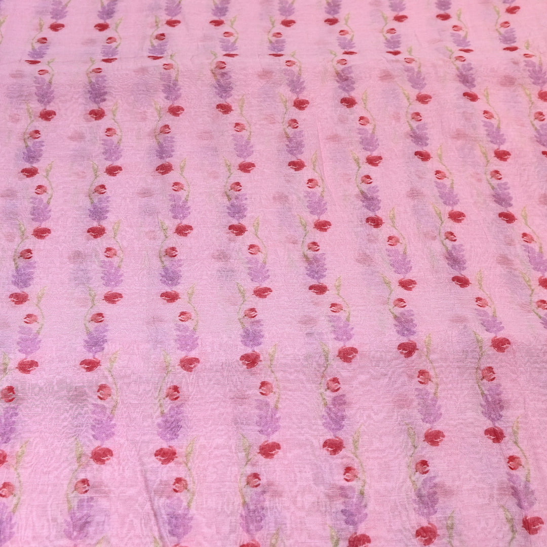 Mul Chanderi Digital Print Fabric - Soft Lightweight Designer Fabric GT0185-1L